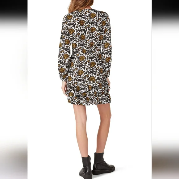 Sandro Dami Floral Mini Dress Size 36 - Picture 3 of 11